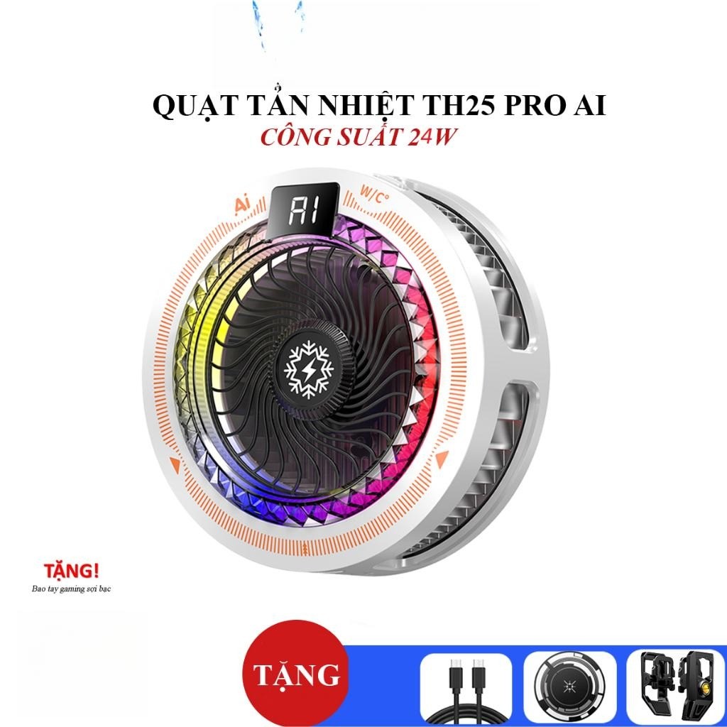 Sò Lanh Kiri TH25 Pro AI 24w - Quạt làm mát điện thoại, Tốc độ gió có thể điều chỉnh, công suất tối đa 24w - Bảo hành 1 trong 1 | BigBuy360 - bigbuy360.vn