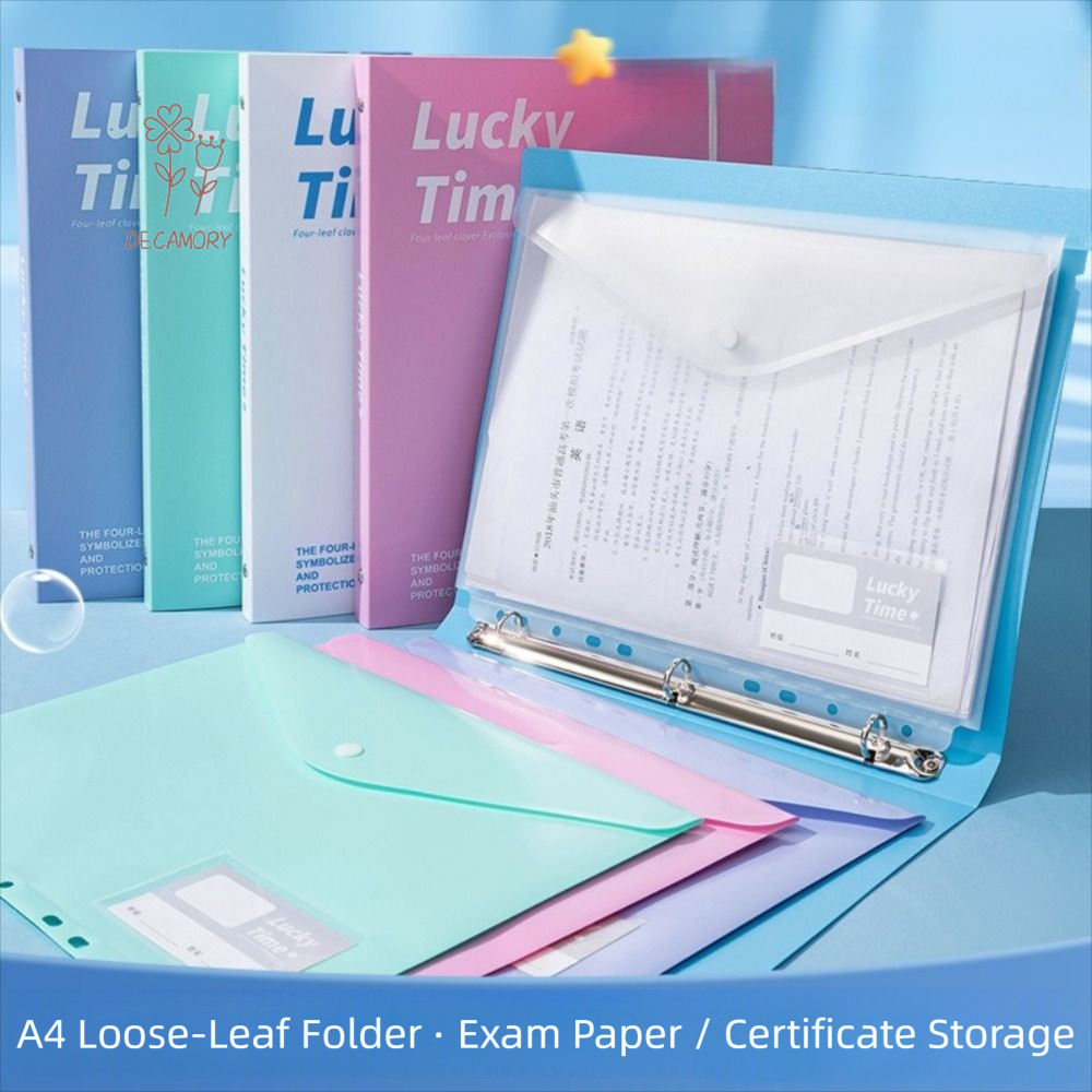 SHOUKEY A4 Thư mục tập tin, Thư mục dữ liệu chống bụi 3 lỗ, Màu sắc không thấm nước dung tích lớn PP