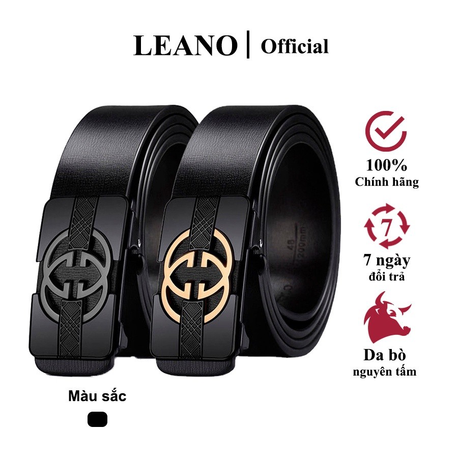 Thắt lưng nam cao cấp Ceviavn Kiesan, Dây nịt nam LEANO khóa tự động 116
