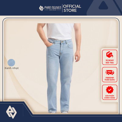 Quần jean nam Phan Nguyễn, chất liệu cotton cao cấp, mềm mại, co giãn tốt, form slim fit QBD.033