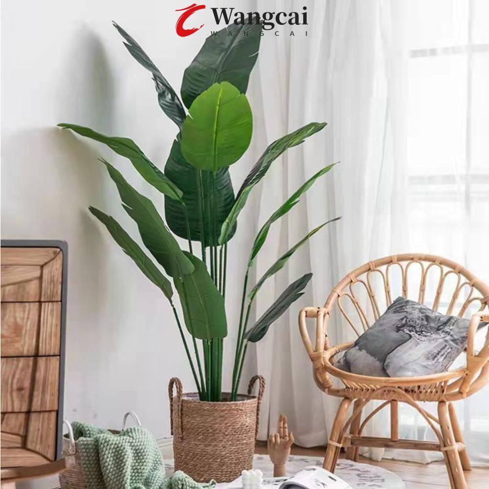 WANGMCAI Cây chuối giả 32 "Cọ nhân tạo cây xanh nhiệt đới lớn