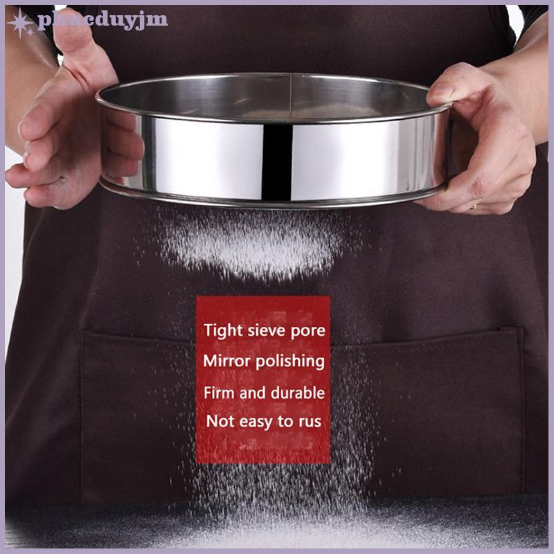 Phu Kitchen Fine 60 # Mesh Flour sifter Stainless Steel Flour sitainer sàng lọc