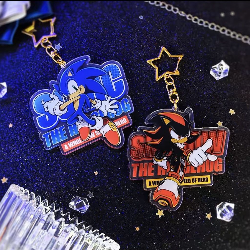 [Sẵn sàng] Sonic 3 Sonic X Chate Generation Khởi động lại Ba lô Mặt dây chuyền Móc khóa Acrylic Quà 