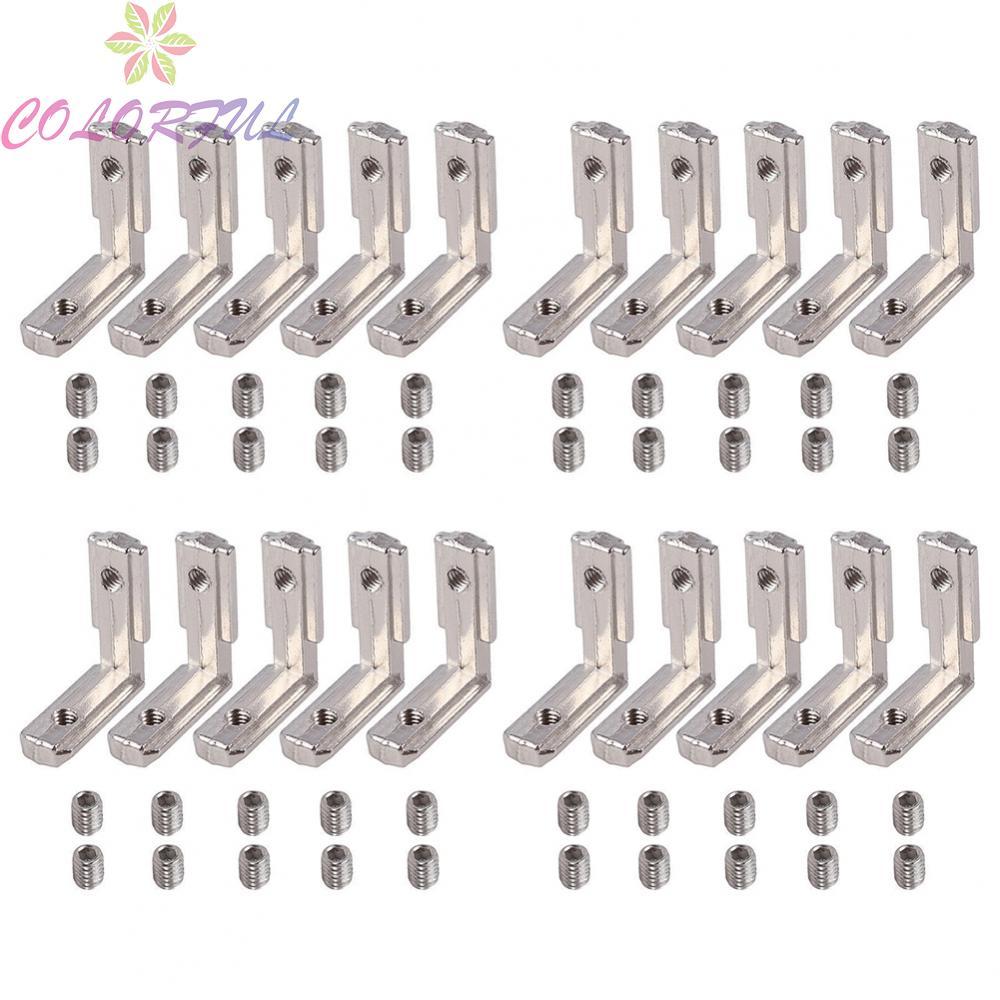 Reliable 90 Degree Inner Connectors for 2020 T Slot Aluminum Profiles Pack of 20
