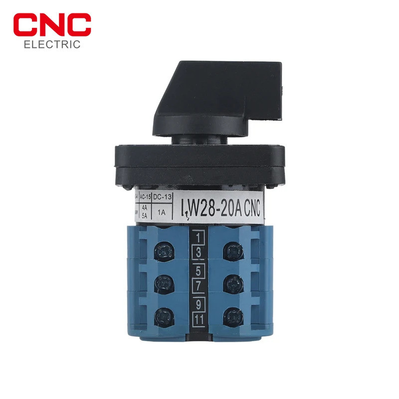 HB CNC LW28-20 1-0-2 Bộ chọn Công tắc quay 5-20A 220V Công tắc chuyển đổi đa năng 3 vị trí Công tắc 