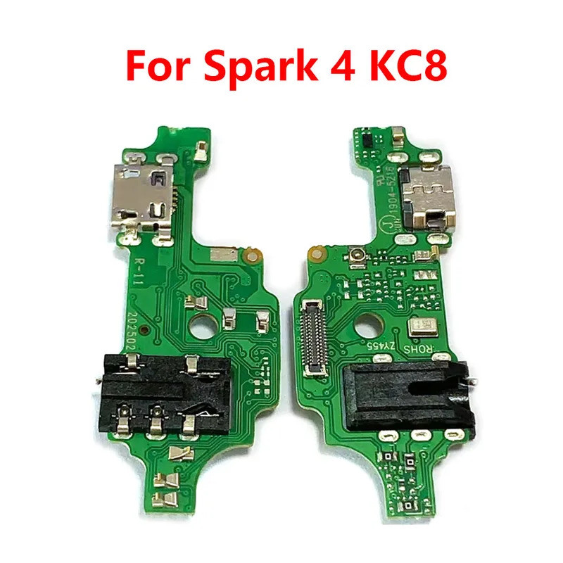 Dành Cho Tecno Spark 4 KC8 Bảng Sạc USB Dock Cổng Micro Mô Đun Cáp Mềm