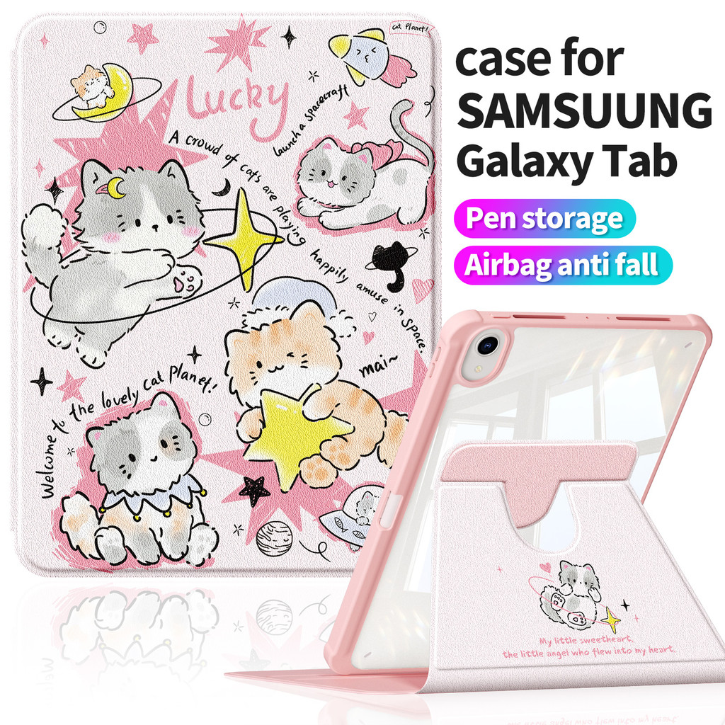 Ốp lưng Samsung Tab A9 8.7 | Tab A7 Lite 8.7 "Da PU dễ lau chùi | Họa tiết DIY vui nhộn | Mặt sau Ac