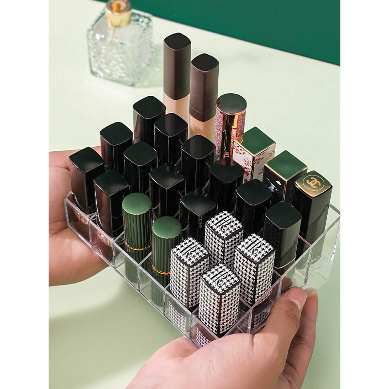 nail box cô dâu nail box ngắn tròn Son Môi Hộp Bảo Quản Chống Bụi Để Bàn Mỹ Phẩm Sơn Móng Tay Có Nắp
