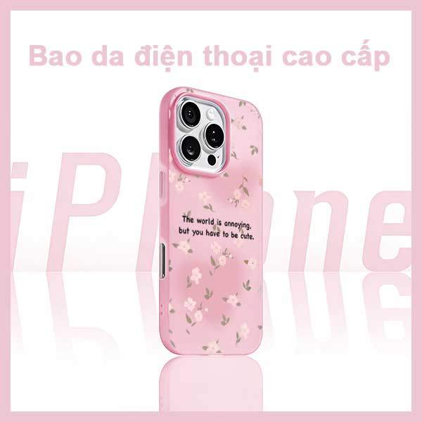 Ốp Lưng iPhone Hoa Hồng Dễ Thương Hồng Pastel Cute Quote  iP 11/12/13/14/15/16/17/Plus/Pro/Max