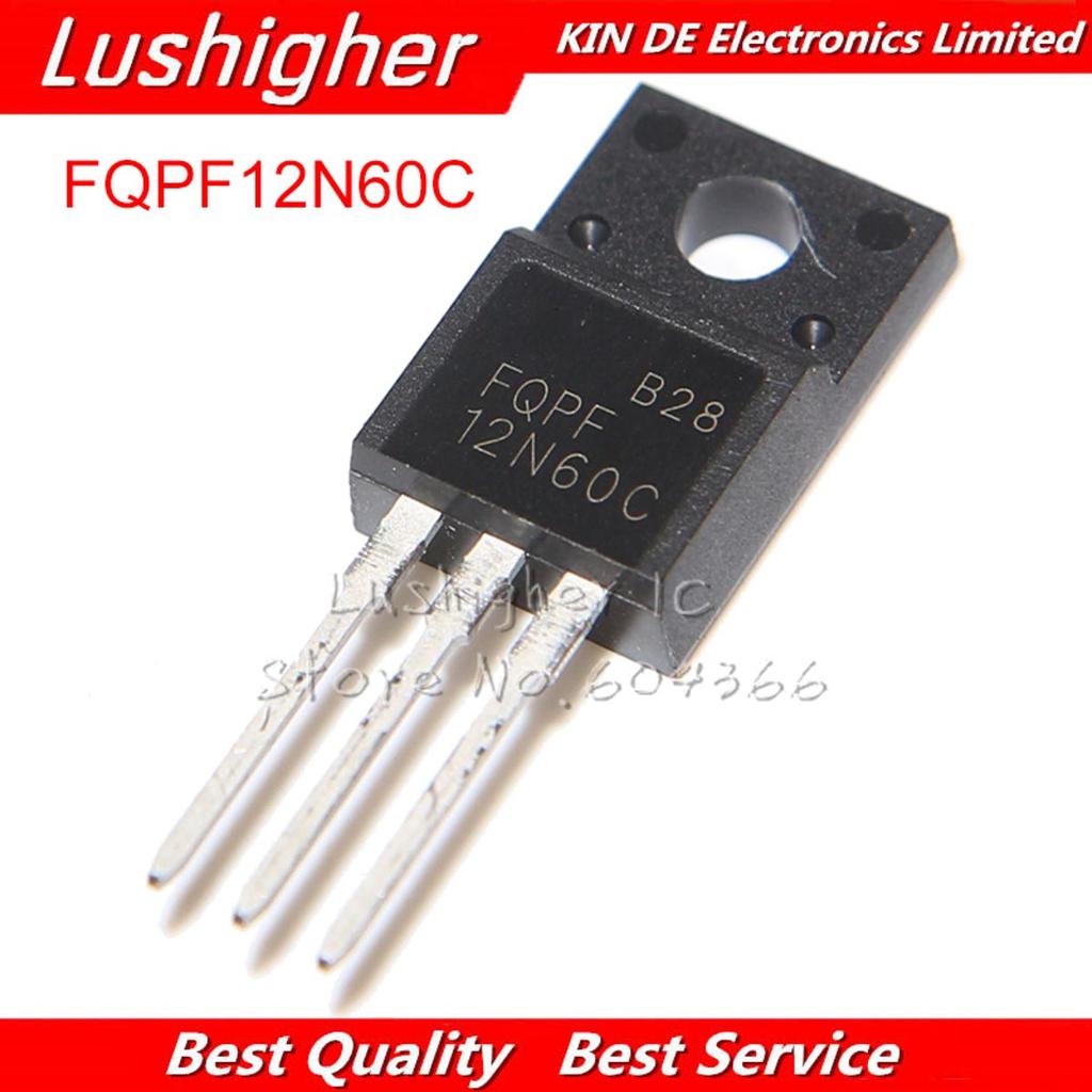 10 Chiếc FQPF12N60C TO220F 12N60C TO-220 FQPF12N60 12N60 MOSFET Mới Ban Đầu