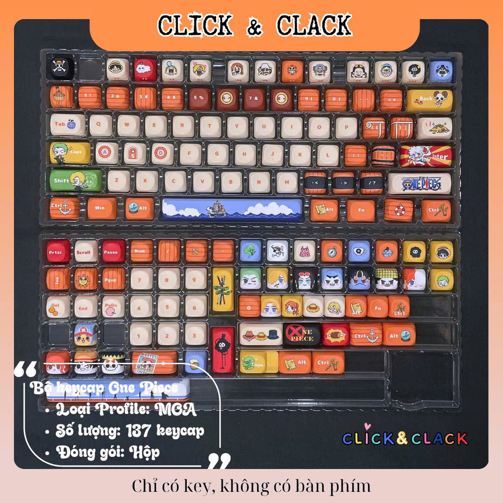 Keycap One Piece - MOA Profile - PBT dyesub cao cấp cho phím cơ 137 phím | BigBuy360 - bigbuy360.vn