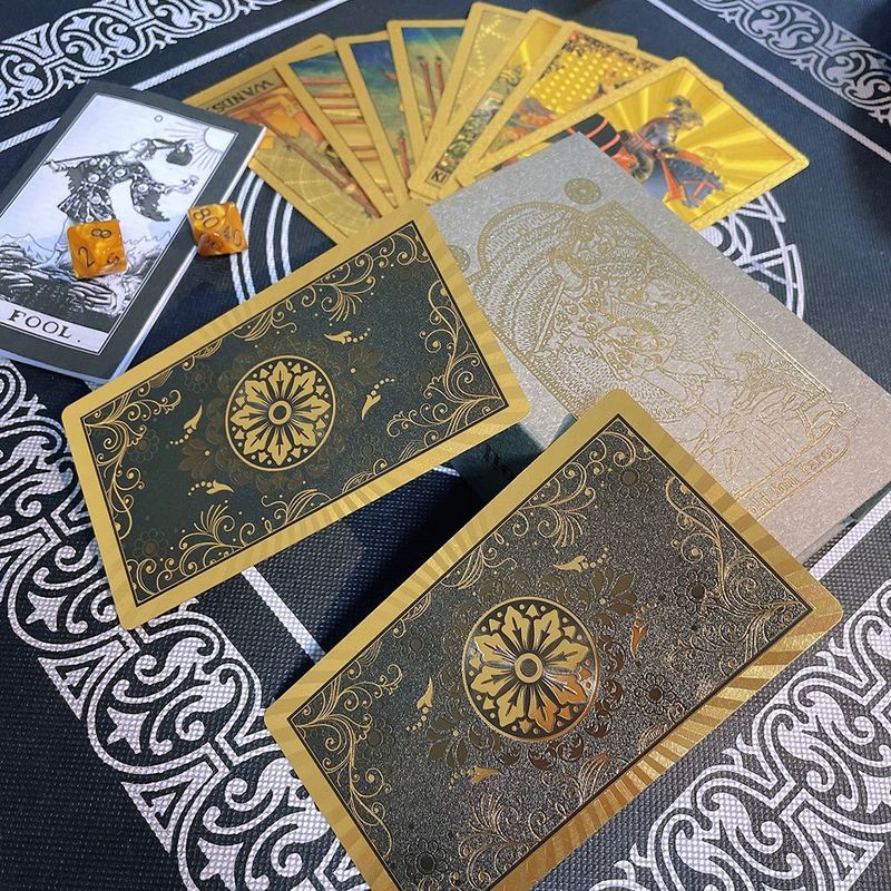 [Cổ điển] Witte Tarot tarot78 Thẻ taluo Witte PVC Lá vàng chống thấm nước o