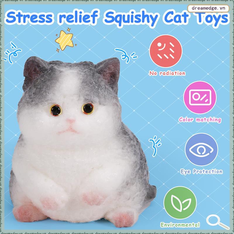 [dreamedge] Đồ chơi mèo Squishy nhỏ Giảm căng thẳng Đồ chơi Squishy mèo ngộ nghĩnh Đồ chơi Squishy m