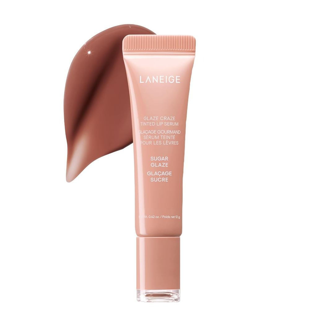 LANEIGE Glaze Craze Tinted Lip Serum Hydrating Lip Serum dành cho môi bóng, nuôi dưỡng với Polypepti