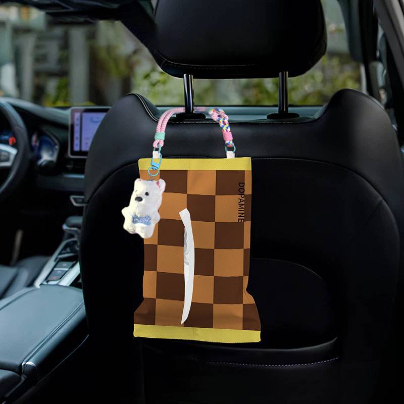 Car Tissue Box Hanging Simple High-End Car Tissue Box Car Interior Tissue Box Chair Back Tissue Hang