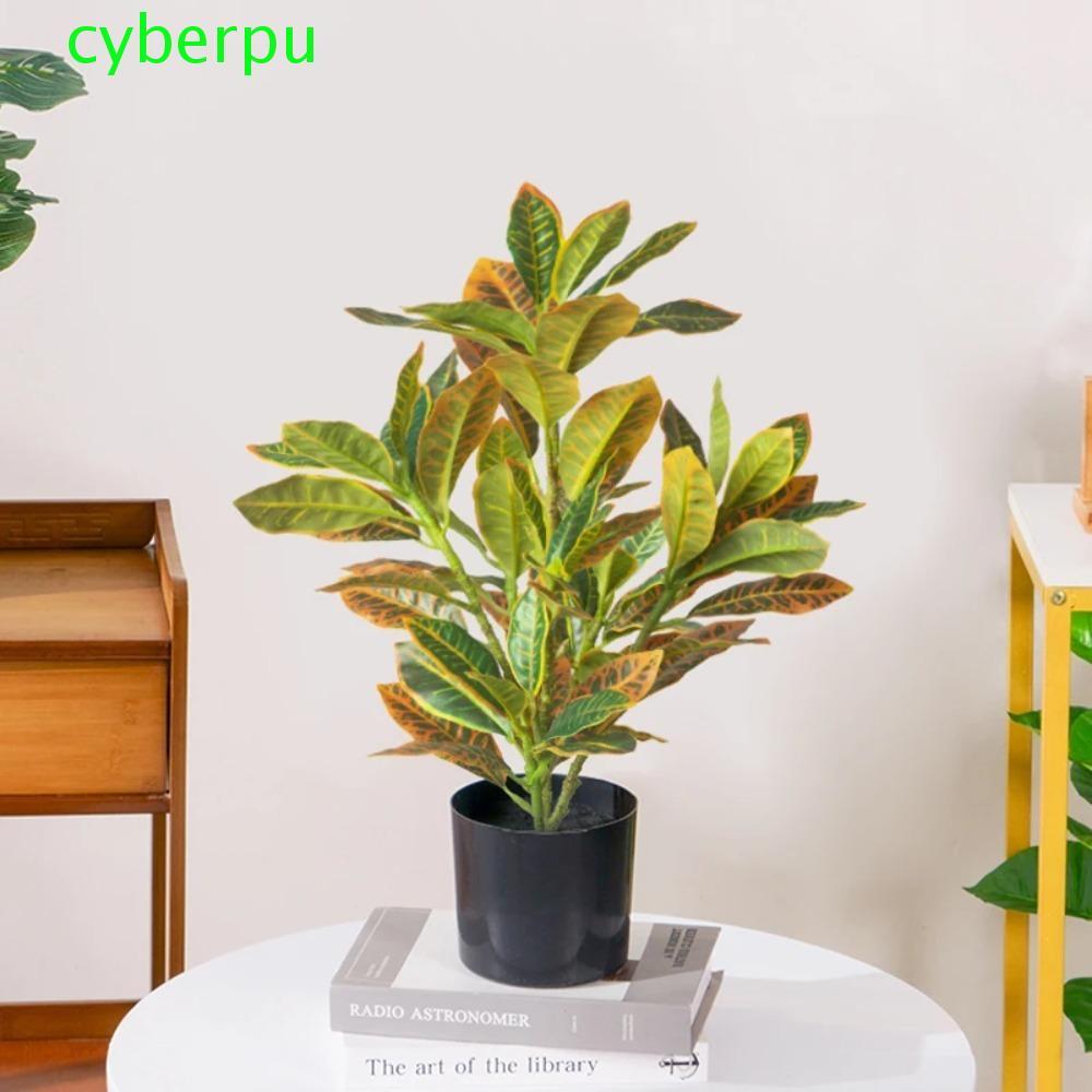 Cây Ficus nhân tạo CYBERPULSE, Cây Banyan nhiệt đới lớn như thật, Cây xanh 35 lá Nhựa giả Cây Ficus 