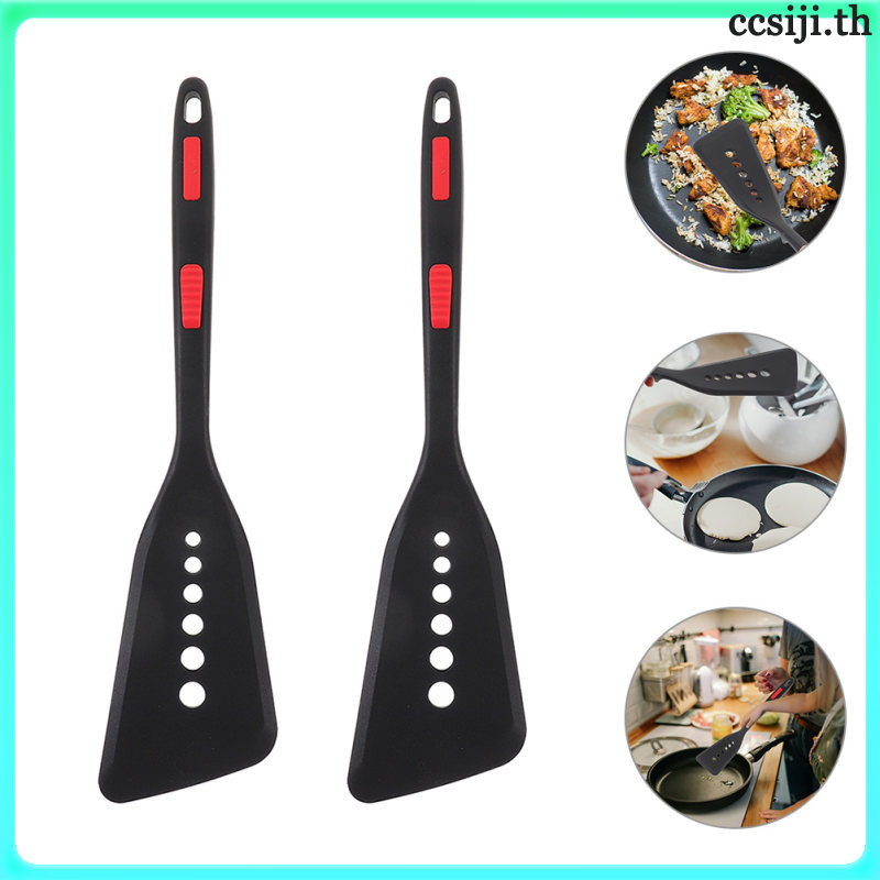 2 Chiếc Silicon Dụng Cụ Nấu Ăn Thìa Pancake Silicon Nhỏ Turner Dụng Cụ Nhà Bếp Nấu Ăn