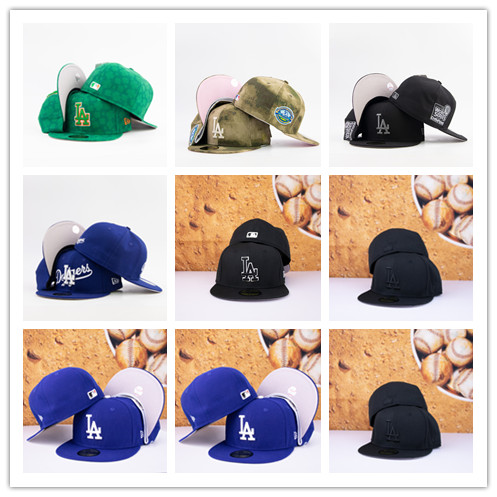 Dodgers Dodgers LA Mũ chống điều chỉnh Hip-Hop Mũ vành phẳng 59FIFTY Mũ số mũ mũ đầy đủ Kích thước m