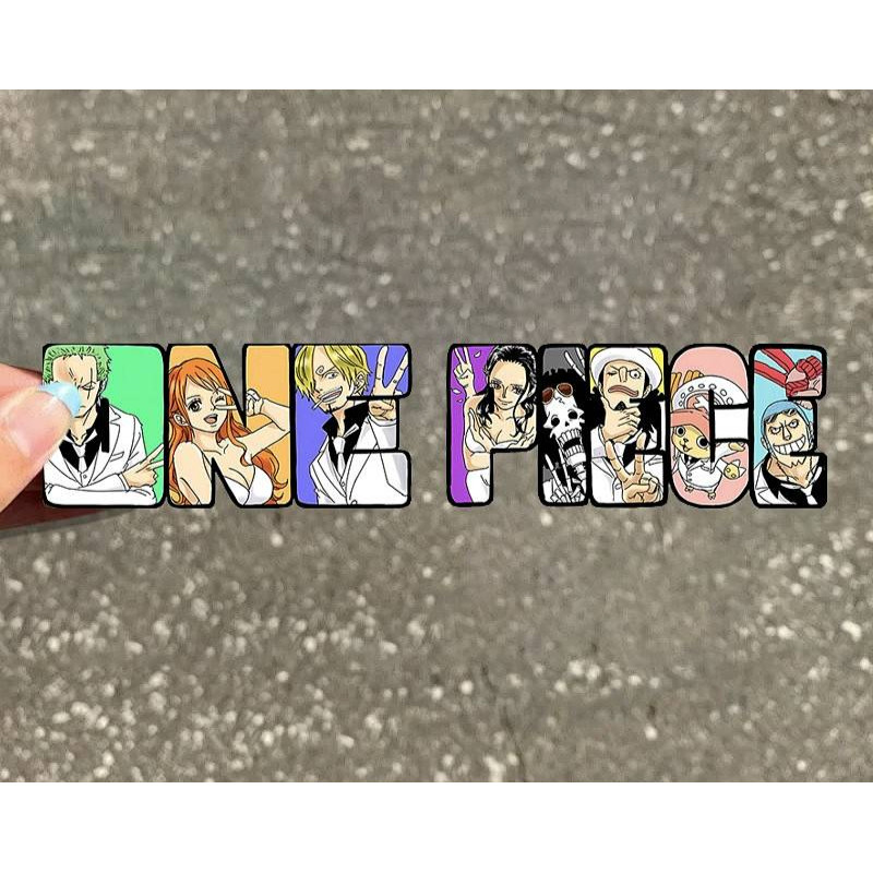 One Piece One Piece Anime Text Logo Personality Creative Car Stickers Car Body Decoration Decal 70WR