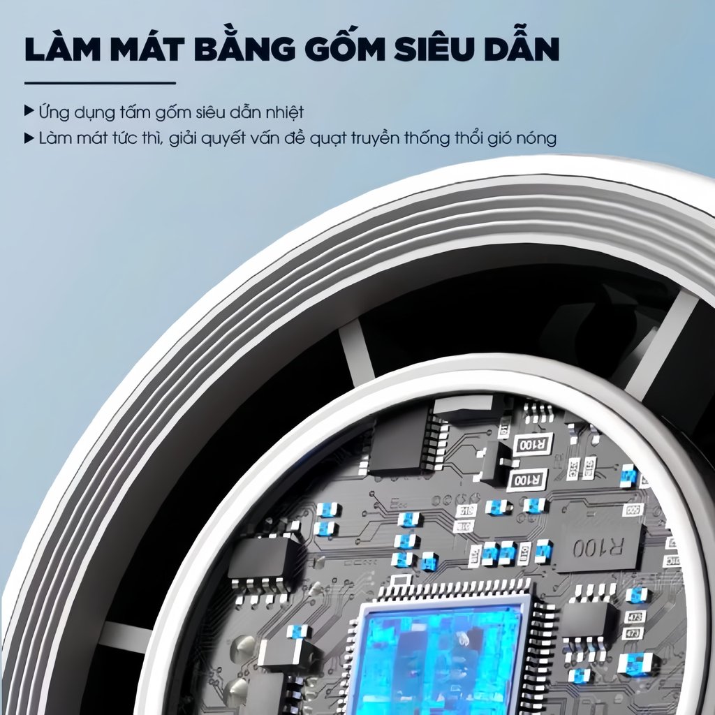 Quạt Cầm Tay Mini Sò Lạnh  Dung Lượng 4000mAh Làm Mát Sò Lạnh 100 Tốc Độ Gió Gấp Gọn 90 Độ Tặng Kèm Dây Đeo | BigBuy360 - bigbuy360.vn