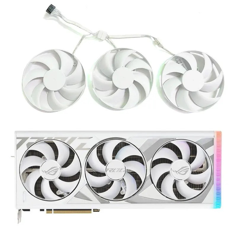 T129215Quạt GPU BU CF1015U12D RTX4080 4090 cho Asus Rog Strix GeForce RTX 4080 RTX 4090 Trắng OC Phi