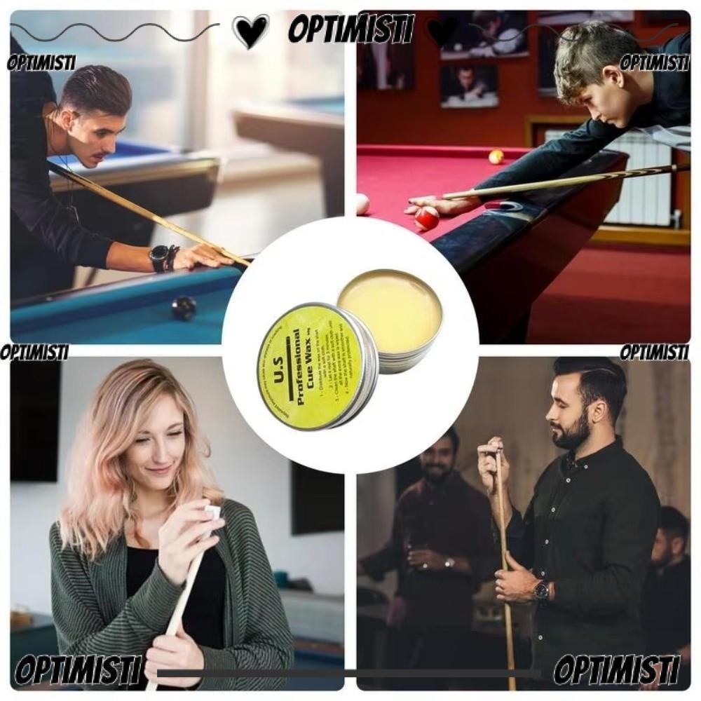 OPTIIMSTI Pool Cue Shaft Wax, Cue Stick Supplies Silky Pool Wax, Công thức cụ thể bằng gỗ Cue Shaft 