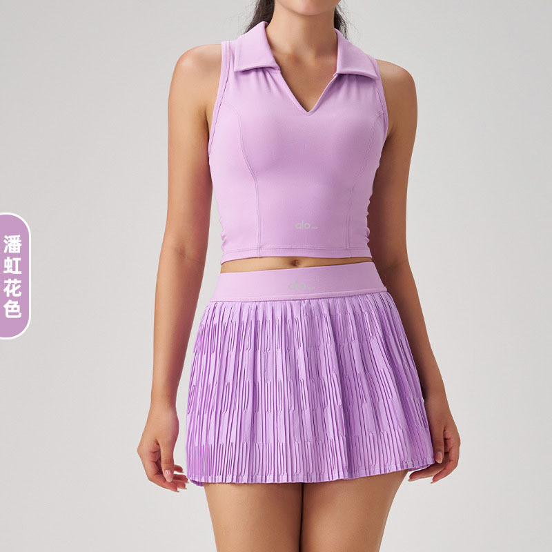 AL0 Golf set tennis skirt slim fit polo Slimming elastic quick-dry anti-exposure short skirt sports 