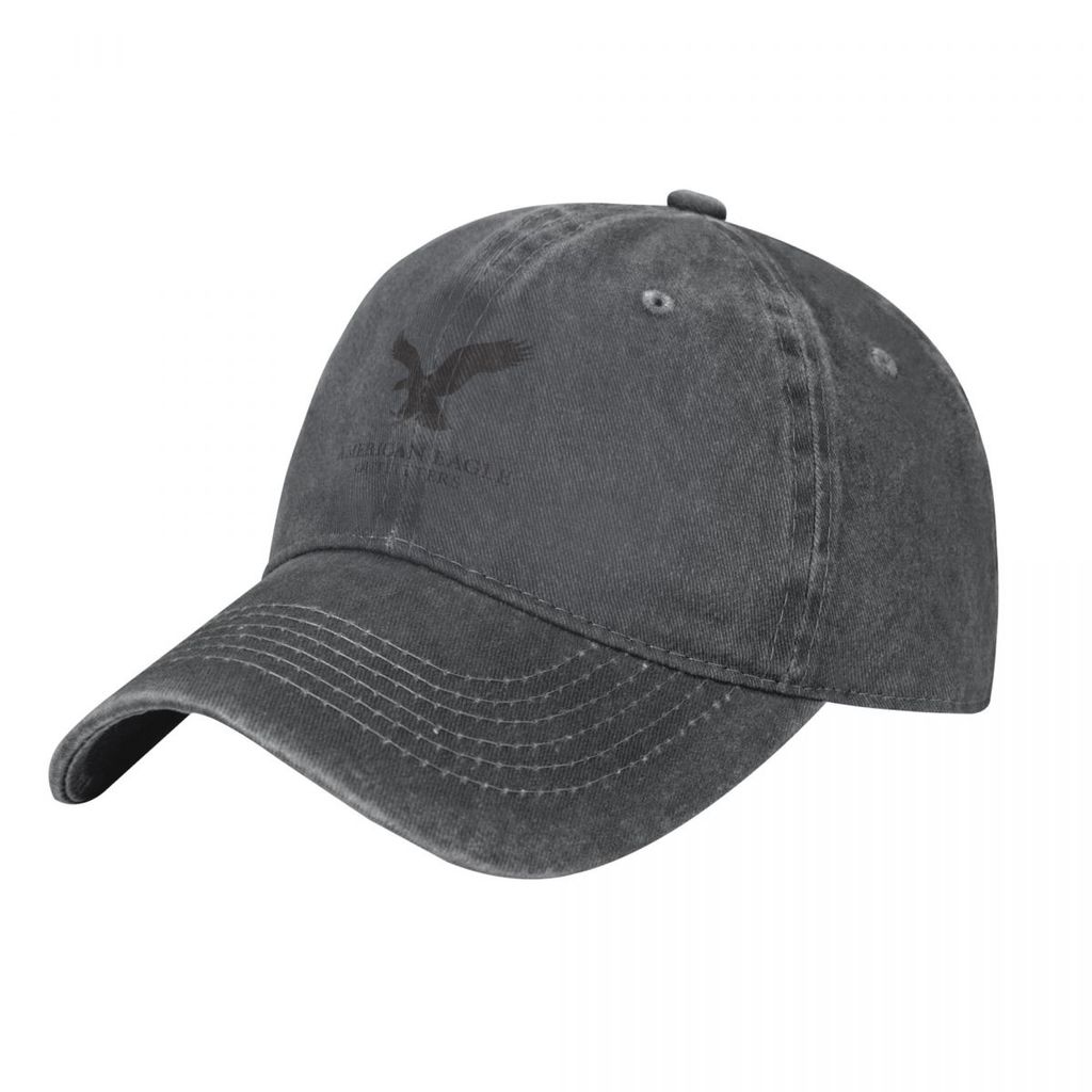 American Eagle Outfitters (3) Mũ Cao Bồi Rửa Người Lớn 100% Cotton Cong Vành Mũ Chống Nắng Đơn Giản 