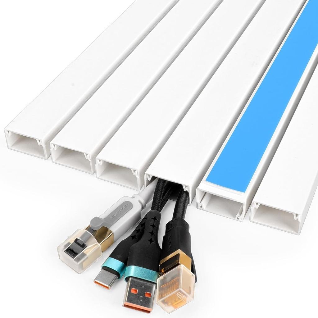 Bộ dây Hider 87in, Vỏ dây cho dây trên tường, Đường đua cáp có thể sơn, Dây Hider cho TV treo tường,