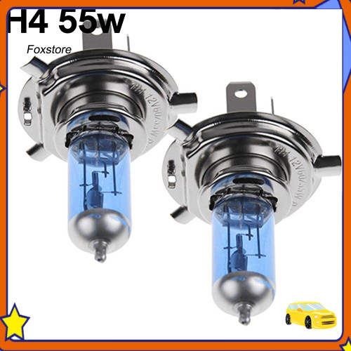 [Fx] 2 Chiếc H1 / H4 / H7 55W / 100W Xenon Gas Halogen Đèn Trắng 12V 5000K Bóng Đèn