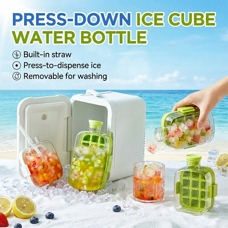 [Convenient Design] COOL Ice Curling Machine 2.0 New Mold, Household Press-Type Ice Cube, Food Grade