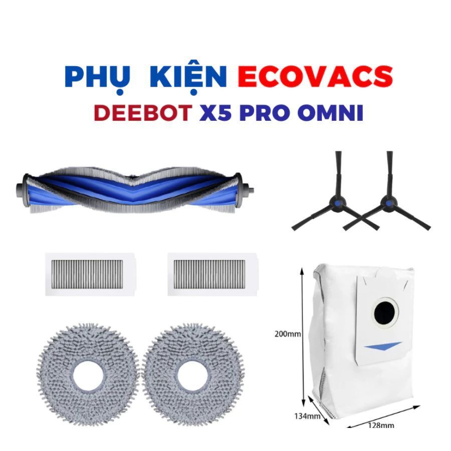 Phụ kiện Robot hút bụi Ecovacs Deebot X5 X5 Pro Omni X5 Hybrid _ Phụ kiện thay thế