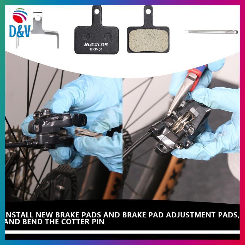Má phanh xe đạp D & V B01S MT200 Má phanh xe đạp đường trường Miếng đệm phanh đĩa bằng nhựa nhẹ cho 