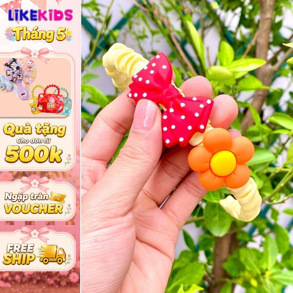 Cài tóc vải dễ thương cho bé gái - LikeKids