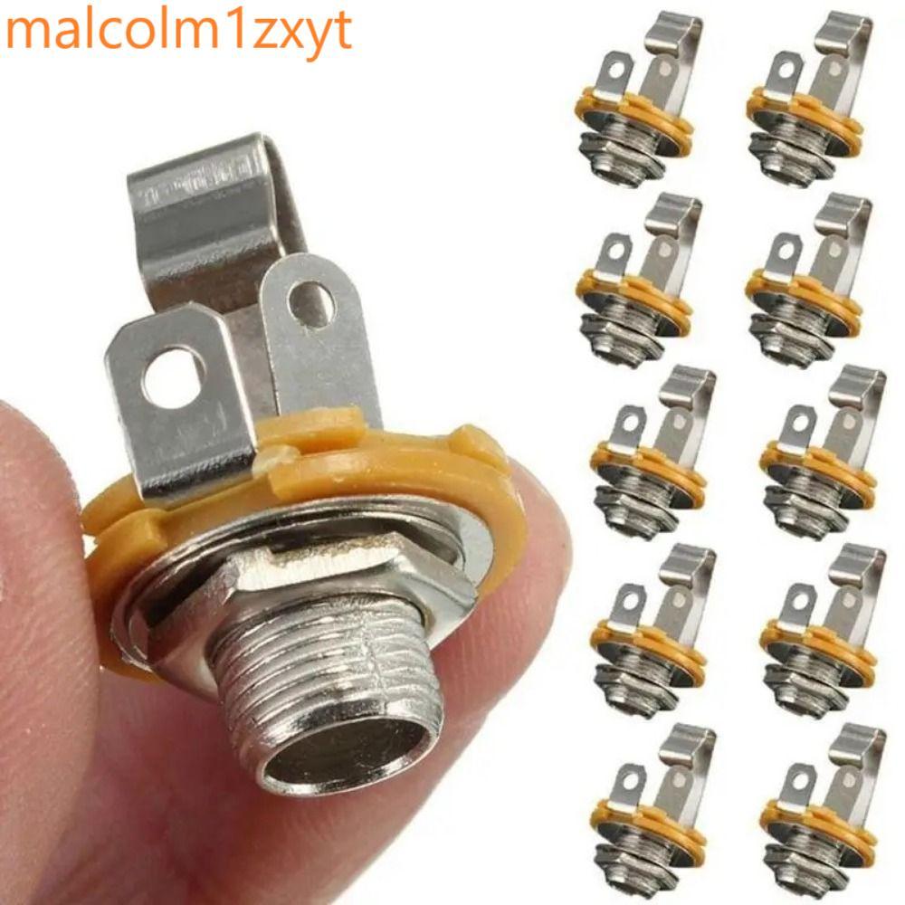 KIXON 10 Chiếc Đàn Guitar Mono Jack Ổ Cắm, Ổ Cắm Kim Loại Đàn Guitar Điện Đầu Vào Jack, Đai Ốc Nữ Mo