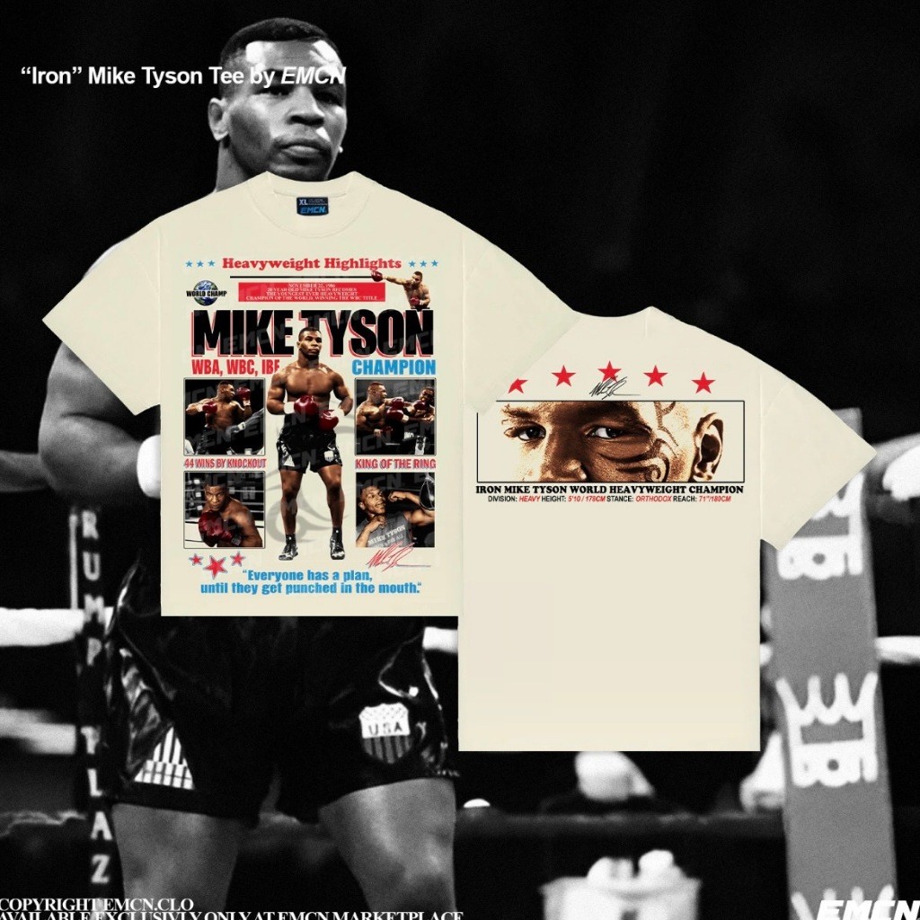Áo thun nam EMCN Quá khổ IRON Mike Tyson S-5XL