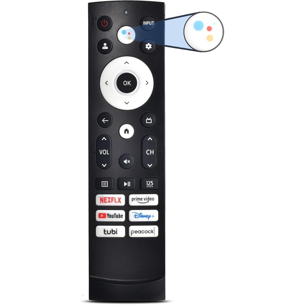 Thay thế cho Hisense TV Remote, Điều khiển bằng giọng nói Tương thích với Hisense QLED UHD Mini-LED 