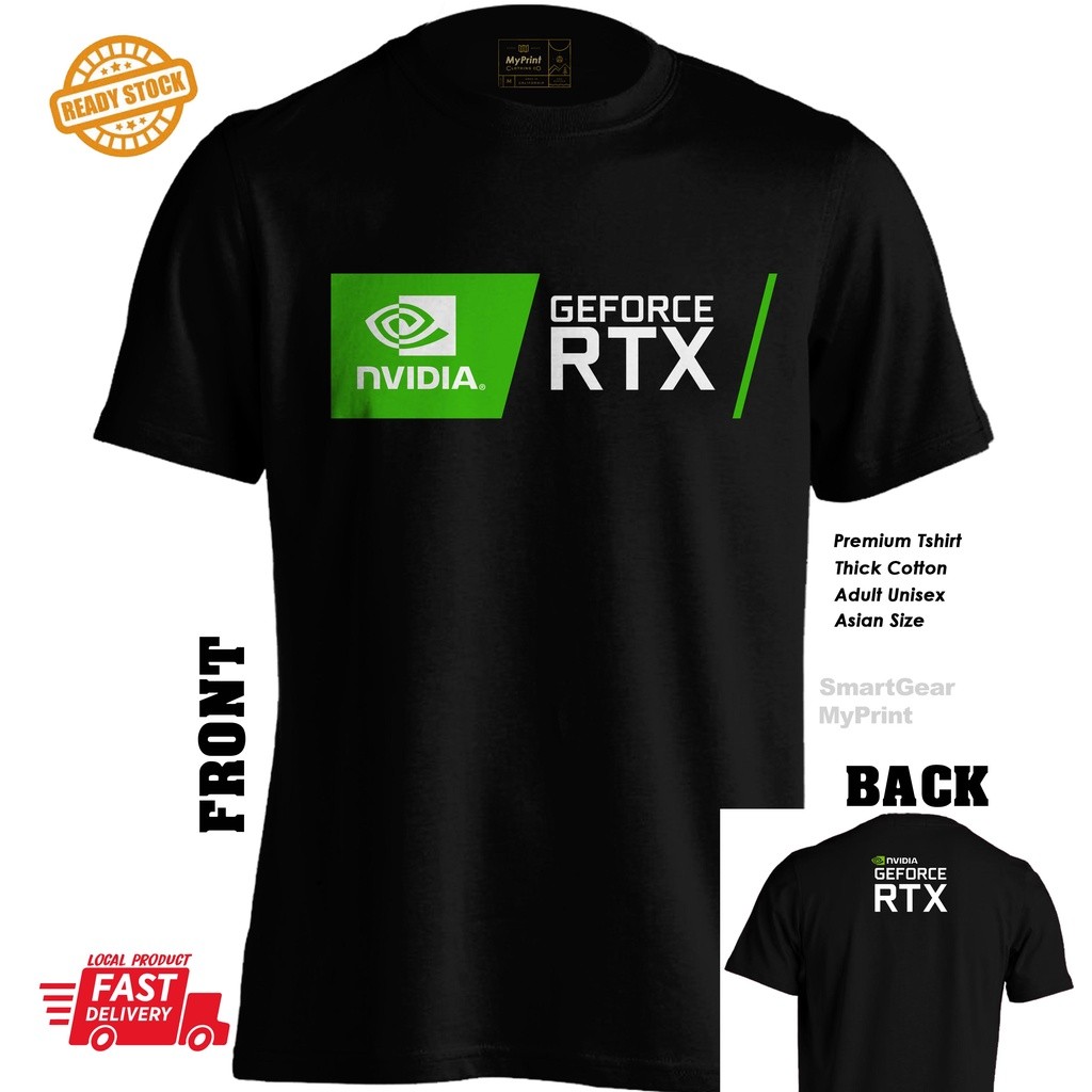 Áo thun Nvidia Geforce Rtx Jersey Gaming Intel Amd Pc