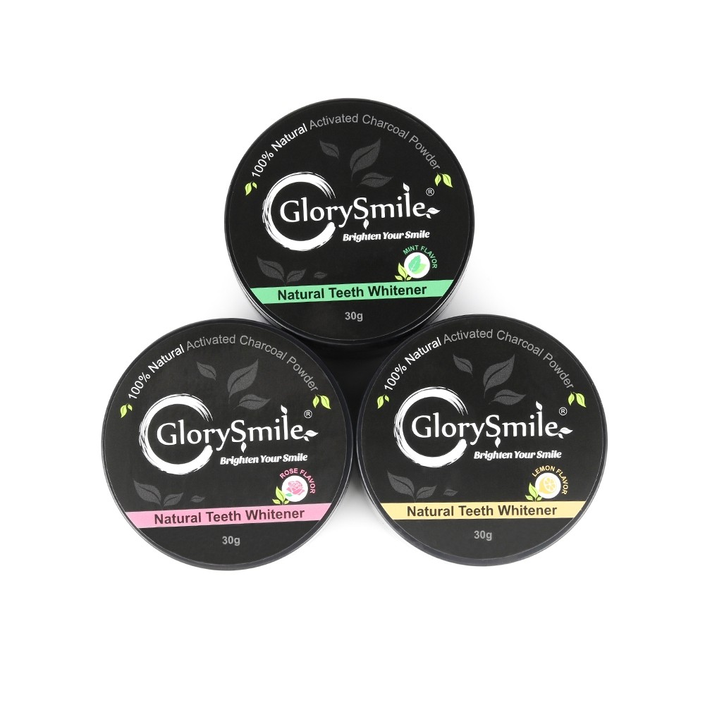 Bột than tre hoạt tính trắng răng thơm miệng GLORY SMILE, vệ sinh chăm sóc răng miệng tại nhà