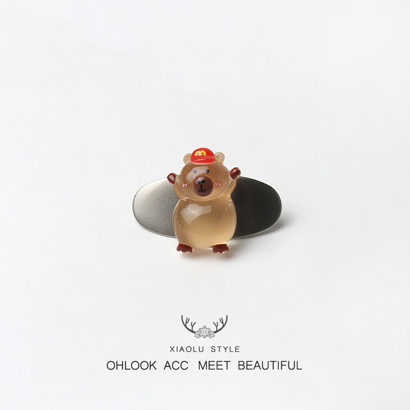 Dễ Thương Capybara Capybara Kẹp Tóc Trong Suốt Kẹp Tóc Mỏ Vịt Kẹp Bên Kẹp Nổ Gãy Vui Vẻ Phụ Kiện Tóc