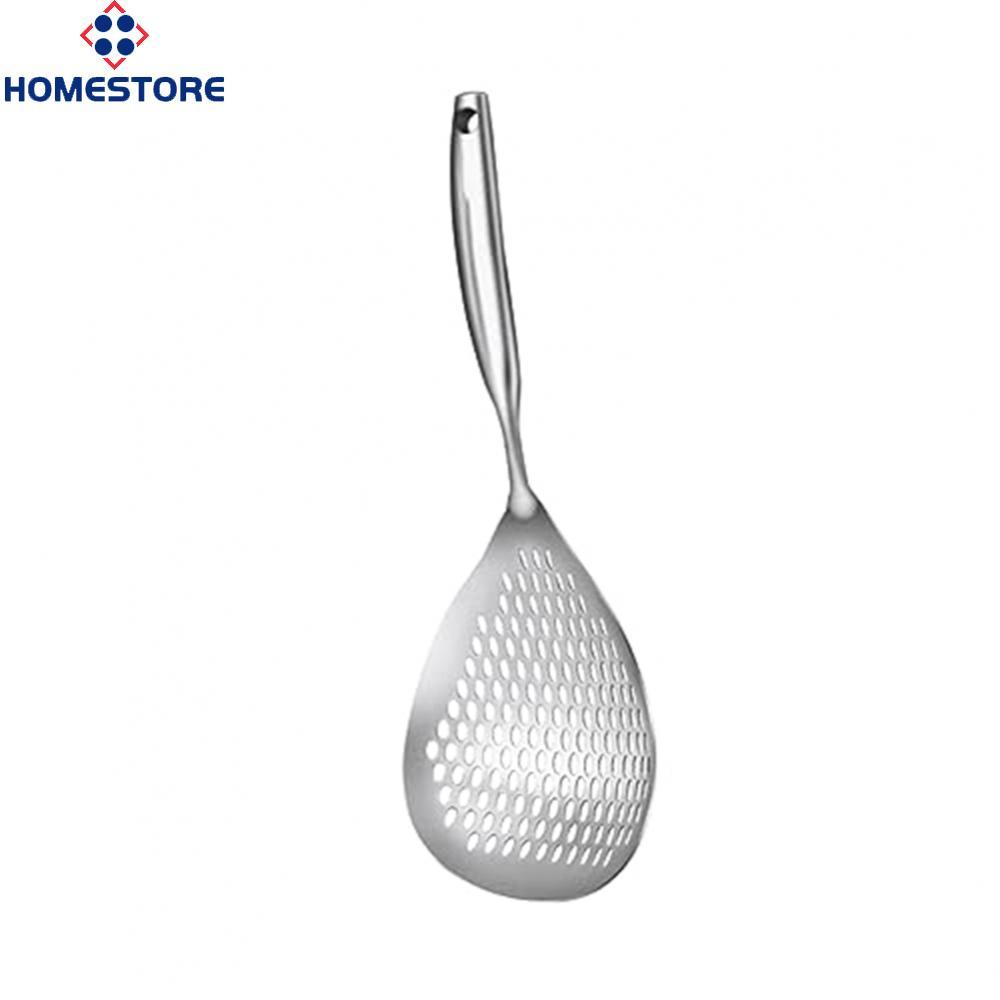[Homestore]Stainless Steel Strainer with Hanging Loop 40x15x4cm for Pasta Noodles and Broth