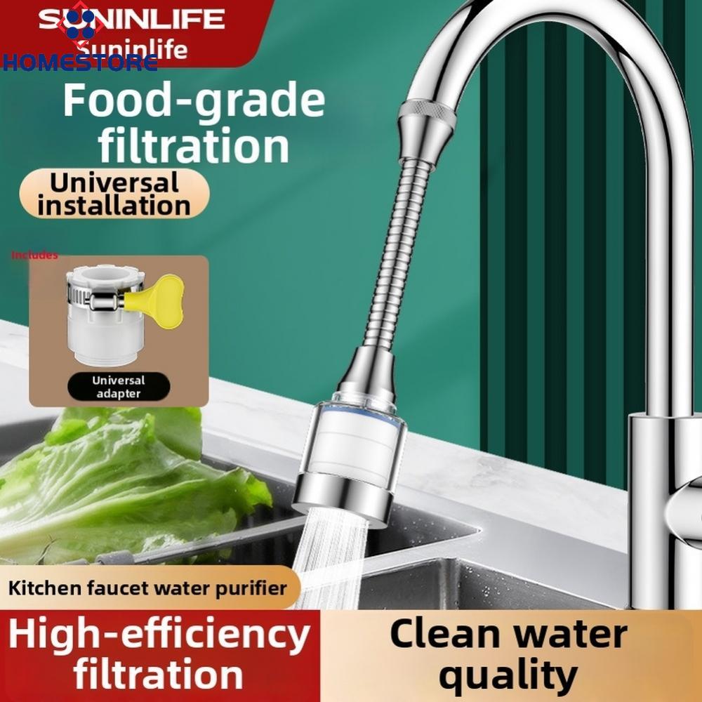 [Homestore]Kitchen Faucet Filter Stainless Steel Construction with 5 Replacement Cartridges