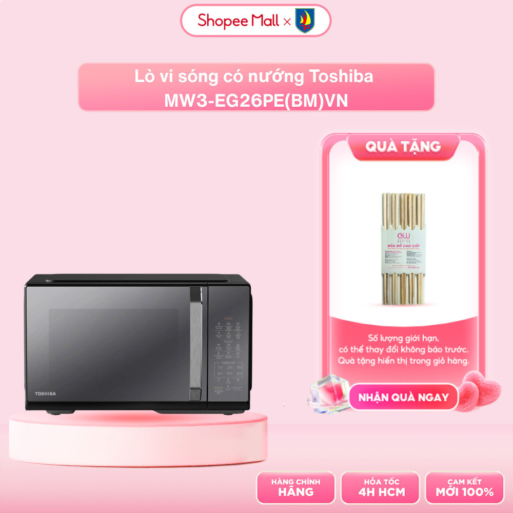 Lò vi sóng có nướng đối lưu Toshiba MW3-EG26PE(BM)VN 26 lít - Bảo Hành 12 Tháng