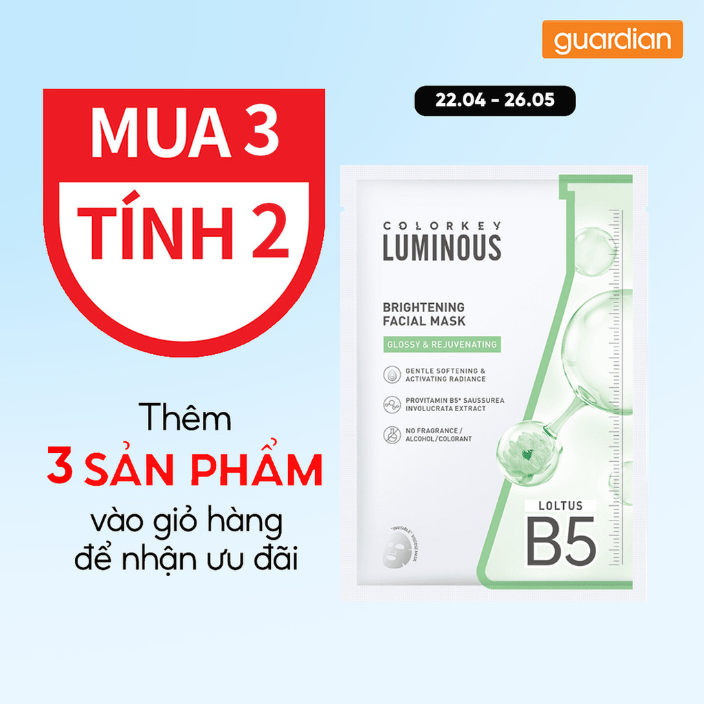 Mặt Nạ Hỗ Trợ Dưỡng Sáng Da Colorkey Luminous Brightening Facial Mask 25ml