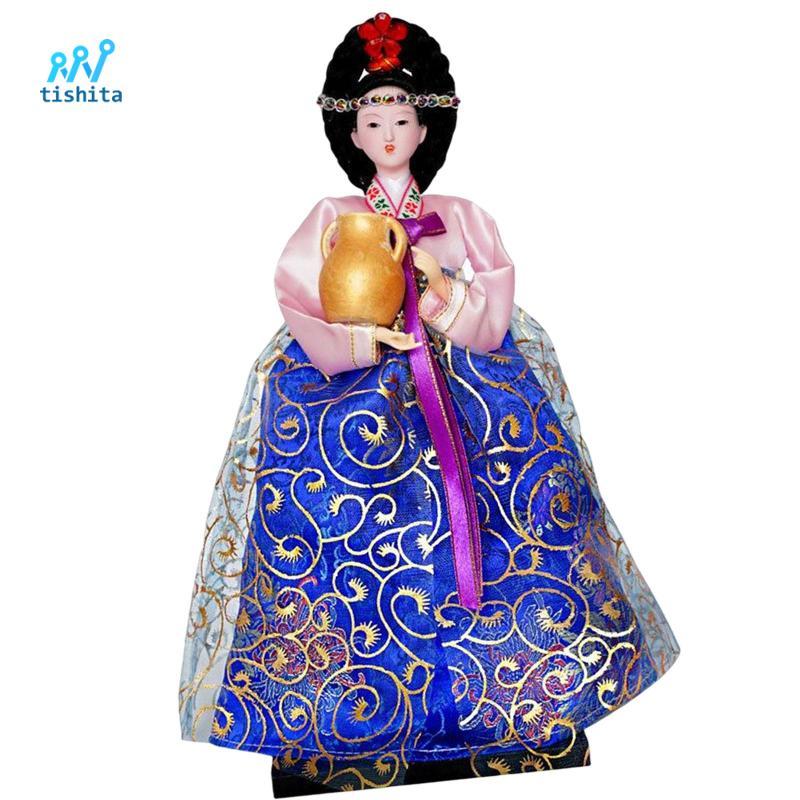 Tượng Geisha Kabuki, Búp bê Geisha Hanbok độc lập 12 "cho kệ văn phòng