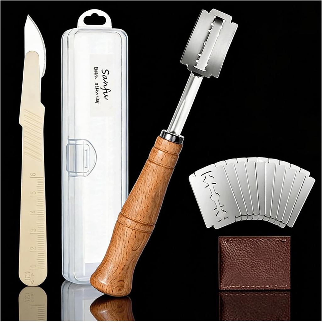 Công cụ chấm điểm bột bánh mì Lame, Công cụ chấm điểm bột & bột chua chuyên nghiệp với lưỡi dao cạo 