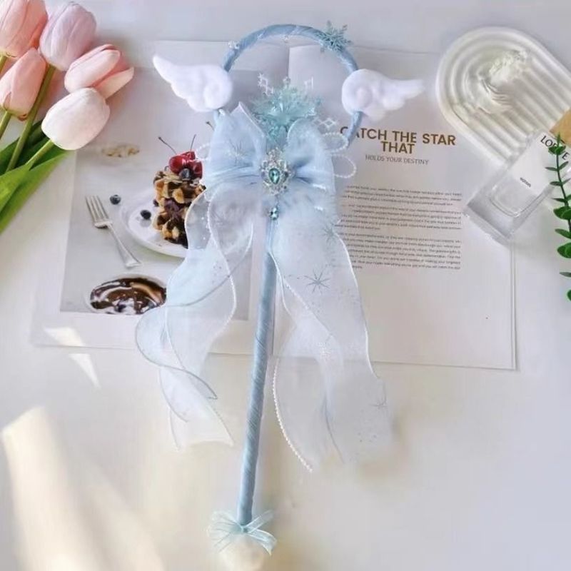 Bé Gái Elsa Magic Wand Frozen Elsa Phụ Kiện Công Chúa mía Scepter Fairy Wand Phụ Kiện