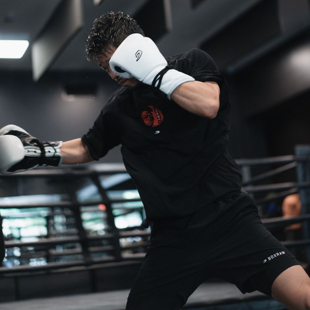 BOXRAW bán chạy nhất Limited 'The Day 'Fight Men 's Boxing Lovers Áo thun 100% Cotton dáng rộng cổ t