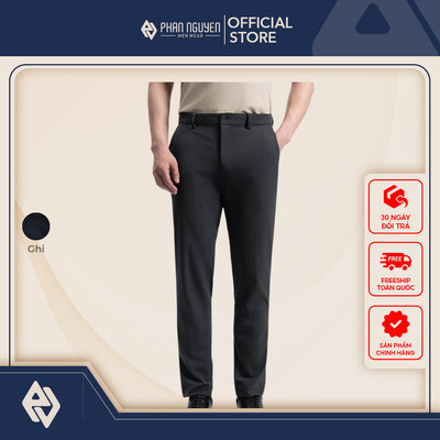 Quần âu AirFlex nam Phan Nguyễn, chất liệu cao cấp, co giãn đàn hồi tốt, form slim fit QVL.856