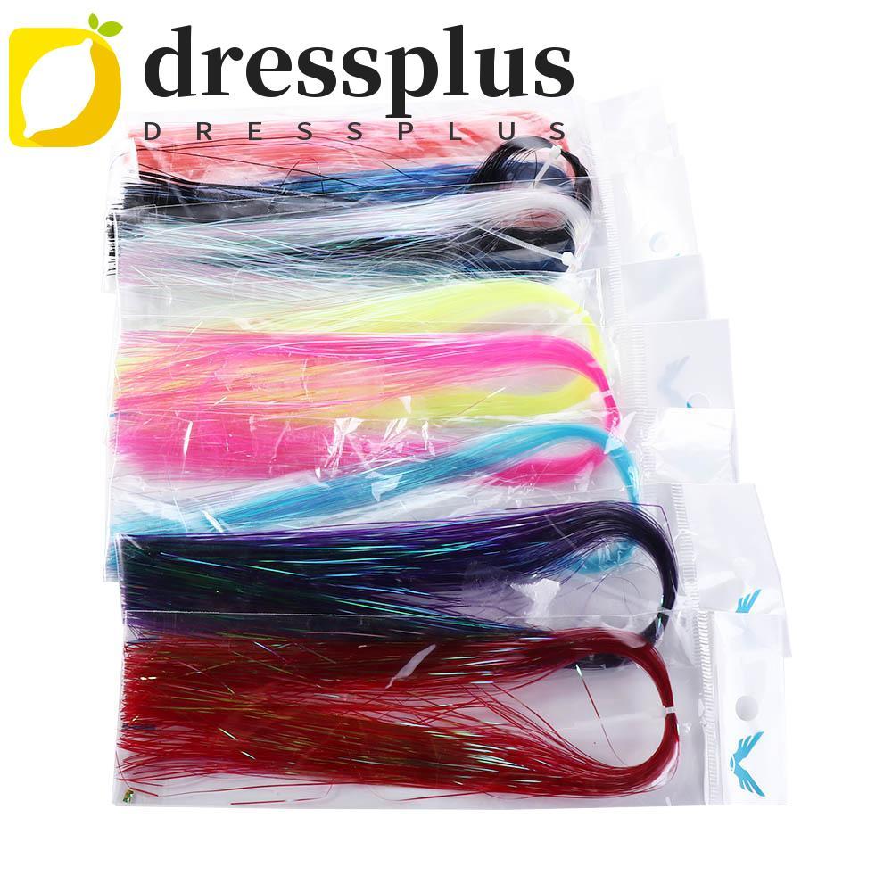 DRESSPLUS Fly Tying Tinsel Flash DIY Tinsel Streamer Fly Fishing Shining Jig Hook Streamer